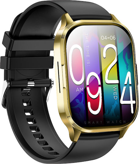 Borofone BD8 Smartwatch with Heart Rate Monitor (Gold)