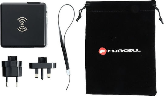 Forcell 5-in-1 Multifunctional Power Bank 10000mAh 20W with USB-A Port and USB-C Port Quick Charge 3.0 Black vista 7
