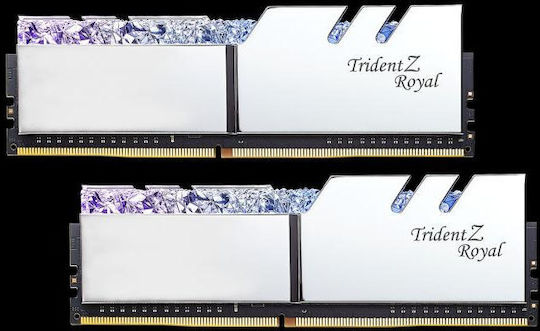 G.Skill Trident Z Royal DDR4 32GB RAM with 2x16GB Modules and Speed 3200 for Desktop F4-3200C16D-32GTRS vue 5
