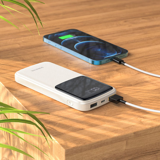 Borofone BJ17 Power Bank 10000mAh with 2 USB-A Ports White view 3