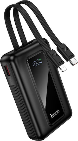 Hoco J162 Power Bank 10000mAh 20W with USB-A Port and USB-C Port Power Delivery / Quick Charge 3.0 Black view 1