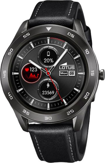 Lotus Watches 50012/3 48mm Smartwatch with Heart Rate Monitor (Black)