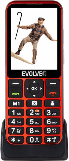 Evolveo EasyPhone LT Dual SIM (125MB/125MB) Mobile with Large Buttons Red view 1