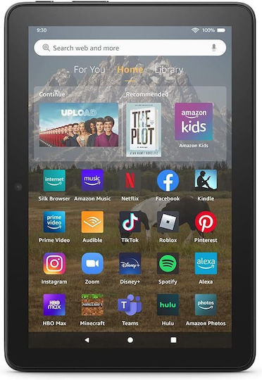 Amazon Fire HD 8 (2022) 8Inches Tablet (2GB/64GB) Black view 1