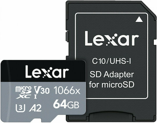 Lexar Professional 1066x microSDXC 64GB U3 V30 A2 UHS-I 160MB/s view 2