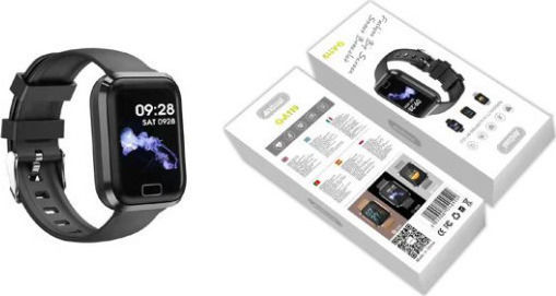 Andowl Q-A119 42mm Smartwatch with Heart Rate Monitor (Black) view 2