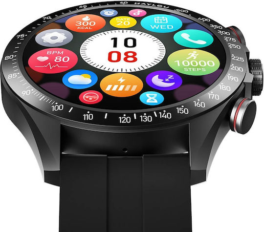 Haylou Solar Pro Smartwatch with Heart Rate Monitor (Black) vue 3
