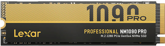 Lexar NM1090 Pro SSD 2TB M.2 Type With PCI Express 5.0 Connection PS5 Compatible LNM109P002T-RNNNG