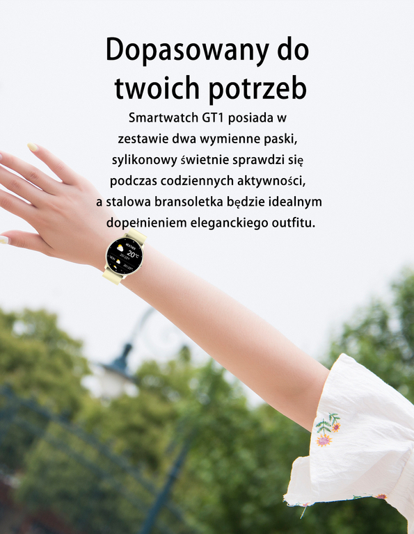 Gravity Gt1 45mm Smartwatch with Heart Rate Monitor Multicolour vue 3