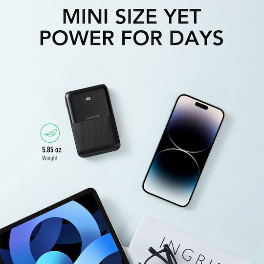 Charmast W1150 S12W Power Bank 10000mAh 20W with USB-A Port and USB-C Port White vista 6