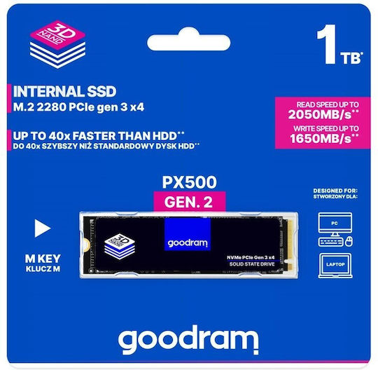 GoodRAM PX500-G2 SSD 1TB M.2 NVMe PCI Express 3.0 SSDPR-PX500-01T-80-G2 view 5