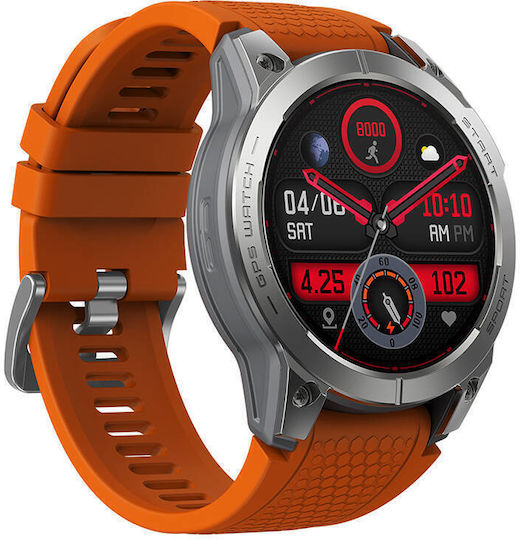 Zeblaze Stratos 3 46mm Smartwatch with Heart Rate Monitor (Orange) view 3