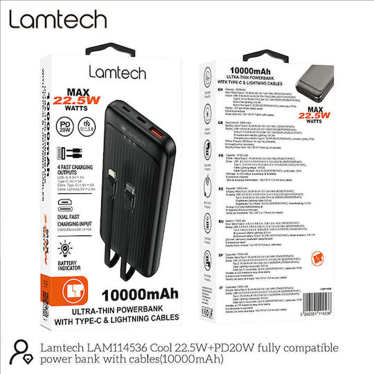 Lamtech Power Bank 10000mAh 22.5W with USB-A Port Black view 9