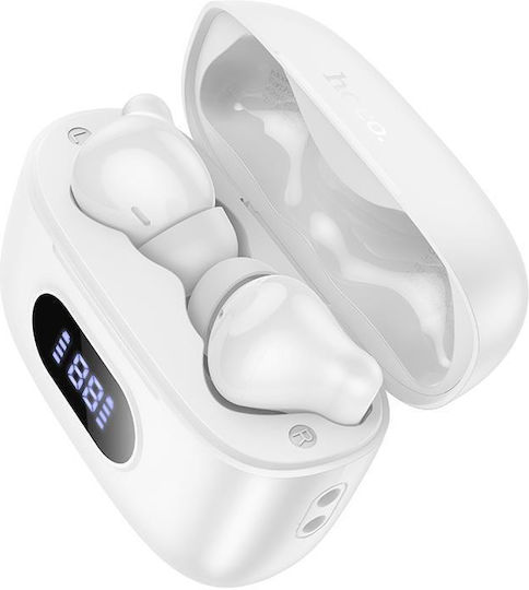 Hoco EQ2 Plus In-ear Bluetooth Handsfree Earphones with Charging Case White view 2