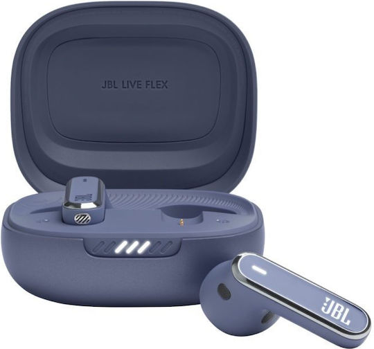 JBL Live Flex Earbud Bluetooth Handsfree Earphones with Charging Case Blue view 1