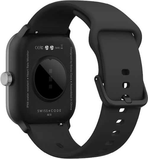 Bea-fon 201 50mm Smartwatch with Heart Rate Monitor (Black) vue 2