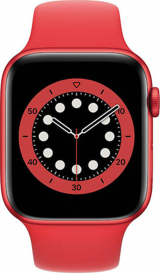 Apple Watch Series 6 Aluminium 44mm Waterproof with Heart Rate Monitor (Product Red)