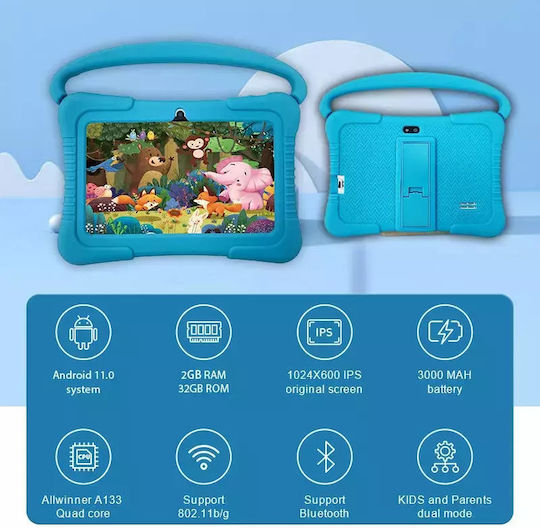 Nubi Wintouch K705 7" Tablet (2GB/32GB) Blue / Black view 4