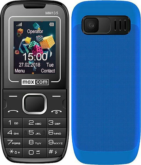 MaxCom MM135 Dual SIM Mobile with Buttons Blue view 4