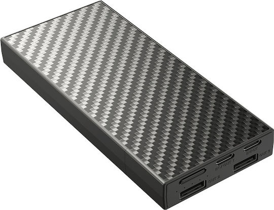 NiteCore NB20000 Power Bank 20000mAh 45W with 2 USB-A Ports and USB-C Port Carbon Fiber