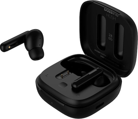 Boompods Bassline Hush In-ear Bluetooth Handsfree Earphones with Sweat Resistance and Charging Case Black vue 3