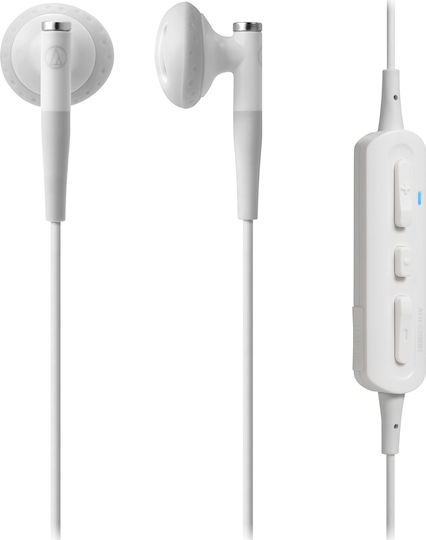 Audio Technica ATH-C200BT Earbud Bluetooth Handsfree Earphones White view 2