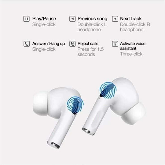 XO X4 In-ear Bluetooth Handsfree Earphones with Charging Case White view 5