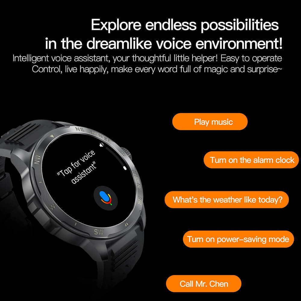 AK77 Smartwatch with Heart Rate Monitor (Black) vue 3