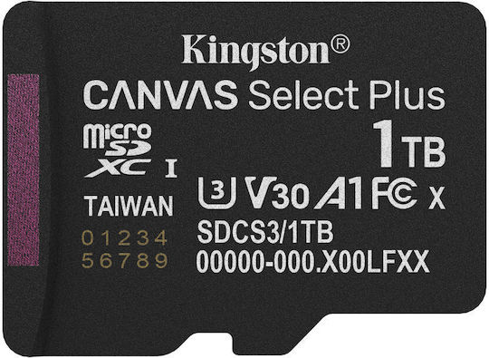 Kingston Canvas Select Plus microSDXC 1TB U3 150MB/s With Adapter view 1