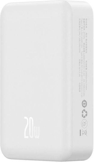 Baseus EnerFill FM41 MagSafe Power Bank 20000mAh 20W with USB-C Port White view 4