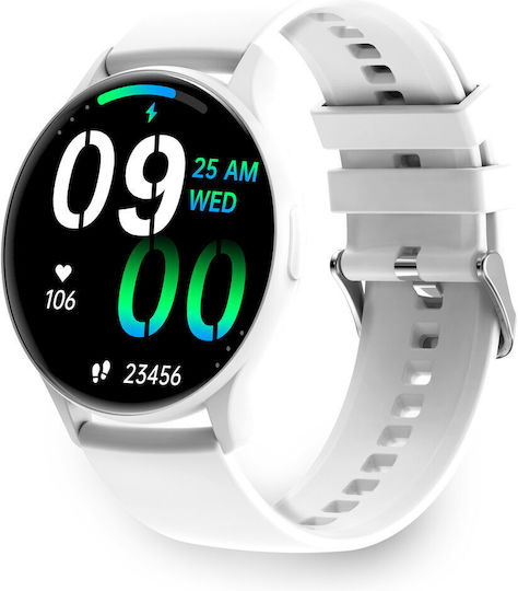 Ksix Core Aluminium Smartwatch with Heart Rate Monitor (White) view 3