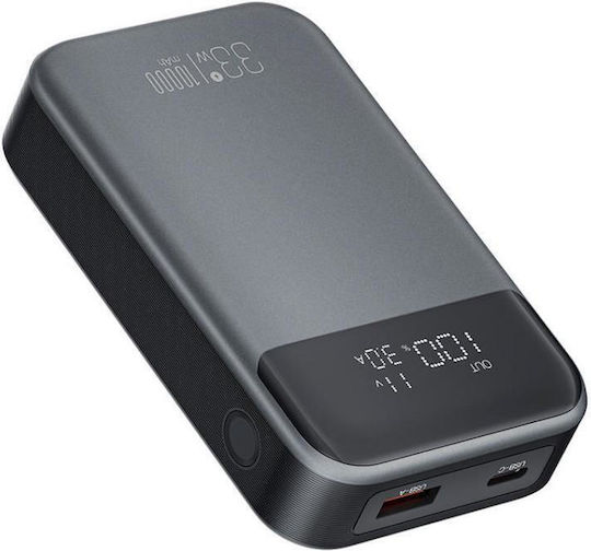 XO PR232GR Power Bank 10000mAh 22.5W with USB-A Port and USB-C Port Quick Charge 2.0 / Quick Charge 3.0 Black vue 2