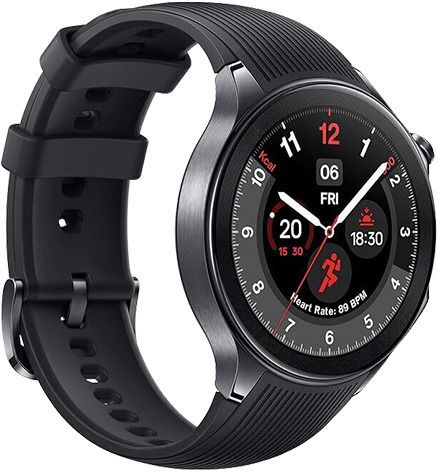 OnePlus Watch 2 Stainless Steel 47mm Waterproof with Heart Rate Monitor (Black Steel) view 3
