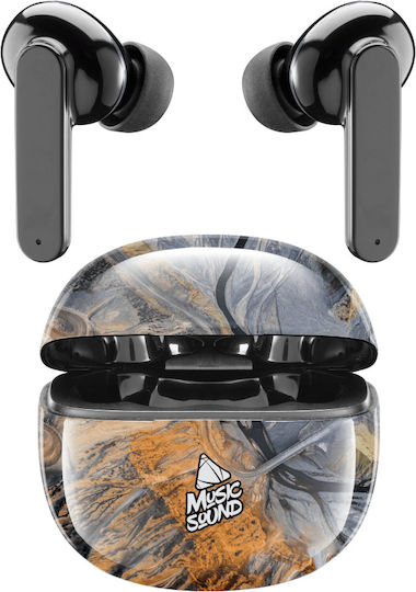 Cellular Line Music Sound In-ear Bluetooth Handsfree Earphones with Charging Case Orange/Black