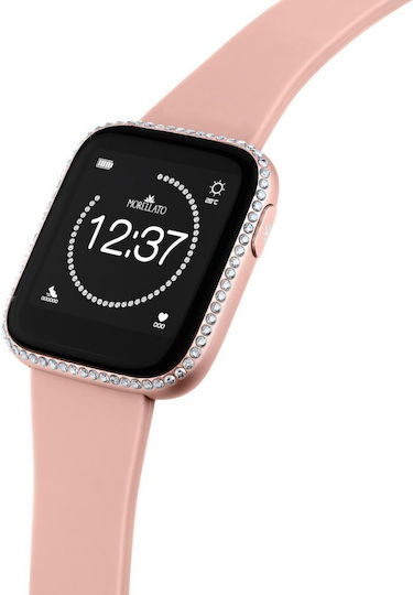 Morellato M-01 Stainless Steel Smartwatch with Heart Rate Monitor (Pink) vista 4