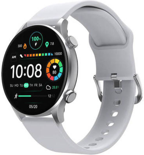 Haylou RT3 Solar Plus 45mm Smartwatch with Heart Rate Monitor (Silver) vue 2