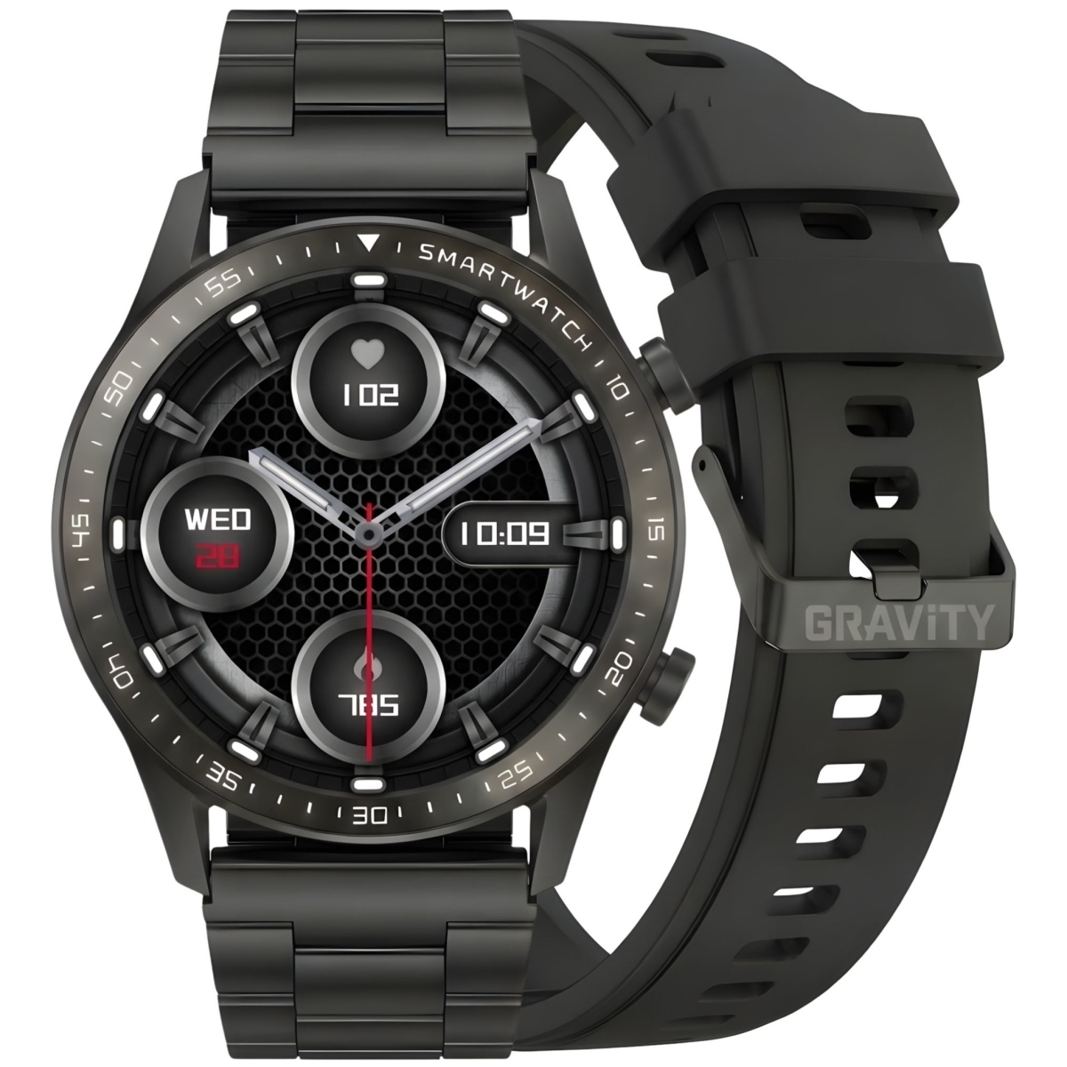 Smartwatch Gravity Black Bracelet Strap Gt10-1