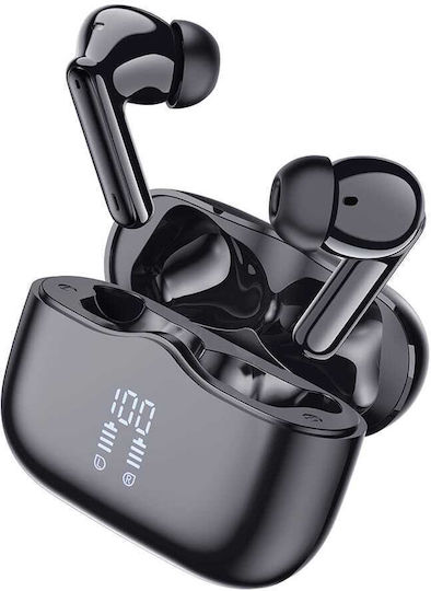 Techsuit VelarX One In-ear Bluetooth Handsfree Earphones with Charging Case Black view 2