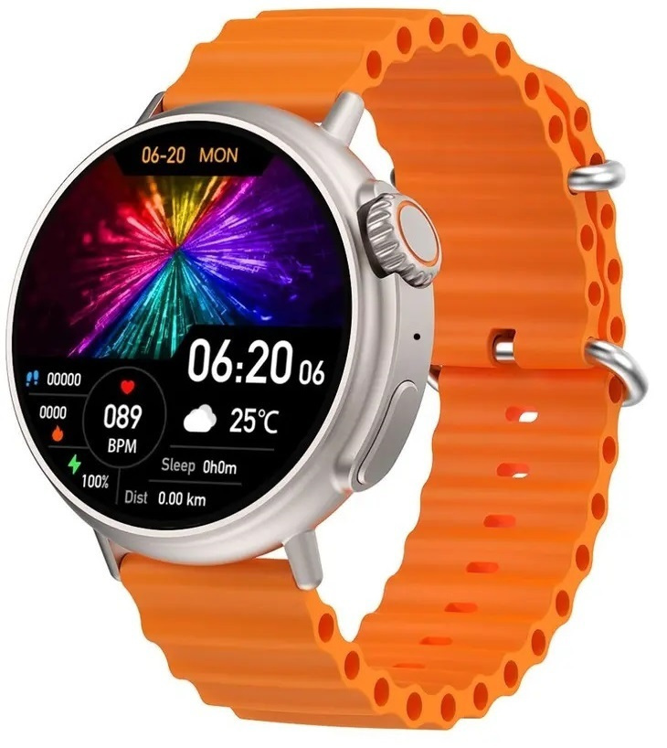 Aluminium Smartwatch with Heart Rate Monitor (Orange)