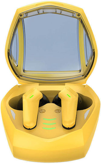 Foneng BL118 Earbud Bluetooth Handsfree Earphones with Charging Case Yellow view 1