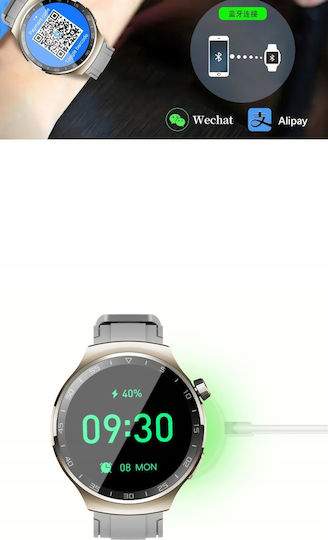 X10 Pro Metal Smartwatch with Heart Rate Monitor (Silver) view 9