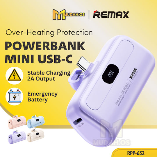 Remax Power Bank 5000mAh Purple view 2