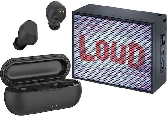 Havit I98 In-ear Bluetooth Handsfree Earphones with Sweat Resistance and Charging Case Black