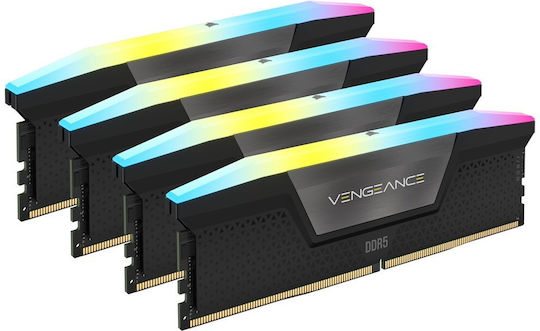 Corsair Vengeance RGB DDR5 64GB RAM with 4x16GB Modules and Speed 6000 for Desktop CMH64GX5M4B6000C36 view 2