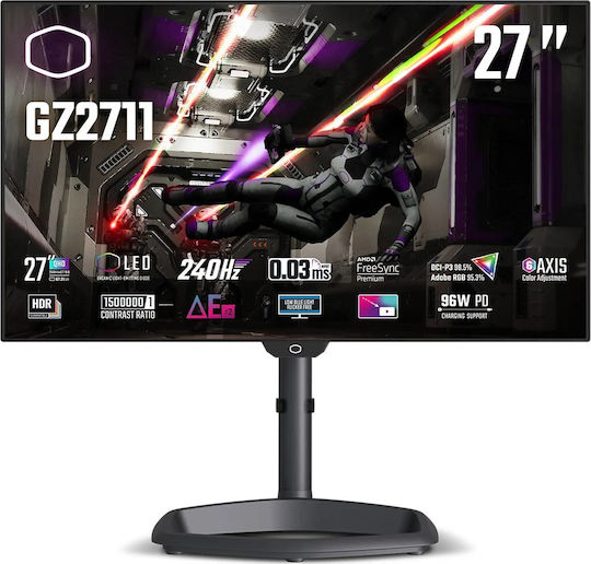 CoolerMaster Tempest GZ2711 OLED HDR Monitor 27" QHD 2560x1440 240Hz
