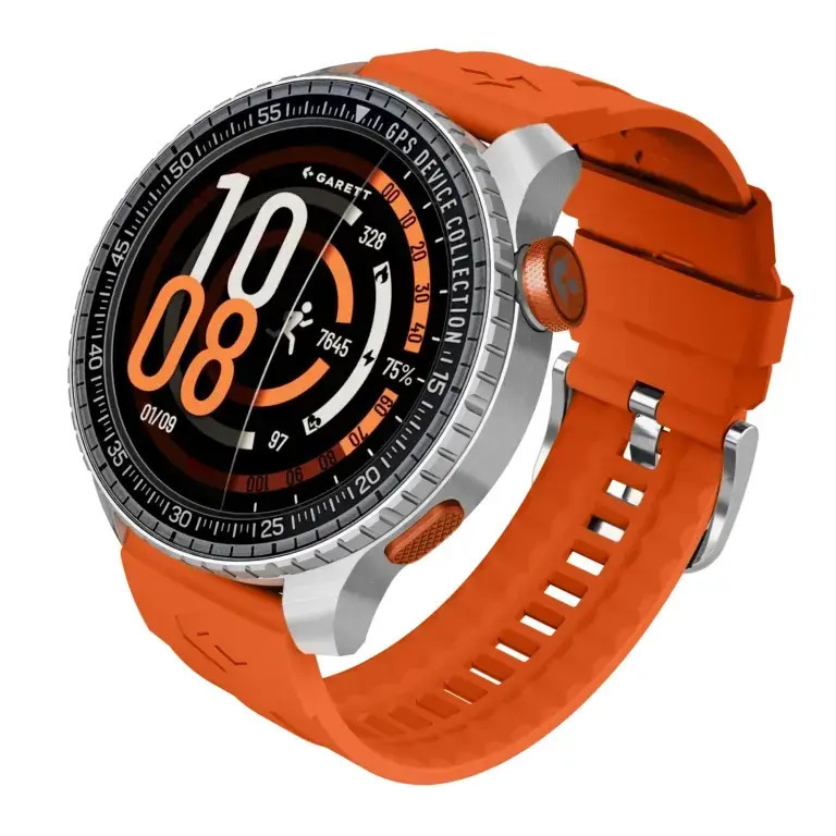 Garett Compass 53mm Waterproof Smartwatch with Heart Rate Monitor (Silver) view 5