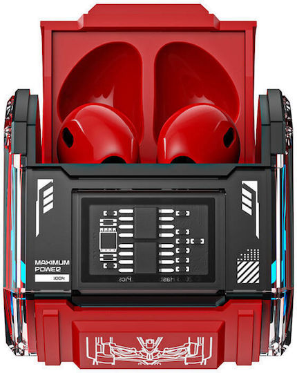 The Transformers MG-C03 In-ear Bluetooth Handsfree Earphones with Charging Case Red view 1