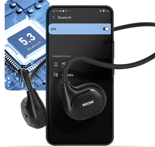 Avizar VC7 Open Ear Bluetooth Handsfree Earphones with Sweat Resistance Black view 5