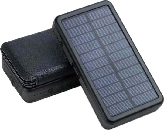 PowerNeed ES20000B Solar Power Bank 20000mAh with 2 USB-A Ports Black vue 3