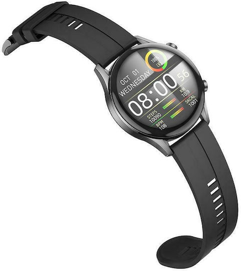 Hoco Y7 Smartwatch with Heart Rate Monitor (Black) vue 4